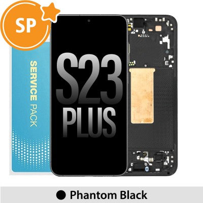 Tecguru_Samsung Galaxy S23 Plus S916B OLED Screen Replacement Digitizer with Frame GH82-30476A (Service Pack)-Phantom Black Tecguru_Samsung Galaxy S23 Plus S916B OLED Screen Replacement Digitizer with Frame GH82-30476A (Service Pack)-Phantom Black